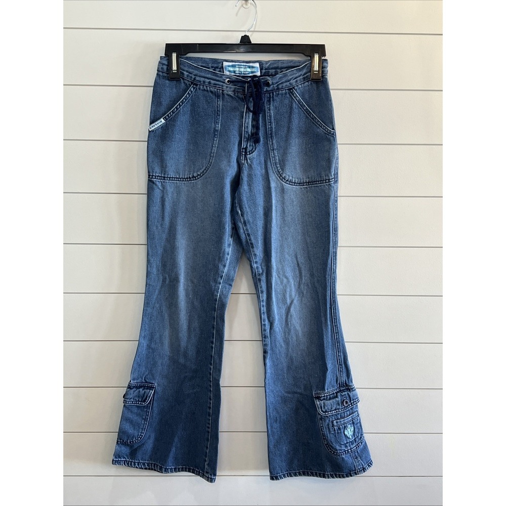 Bullhead Venus Girl Trap Vintage  Flared Jeans Y2K size 27x29.5 No Size Tag Read